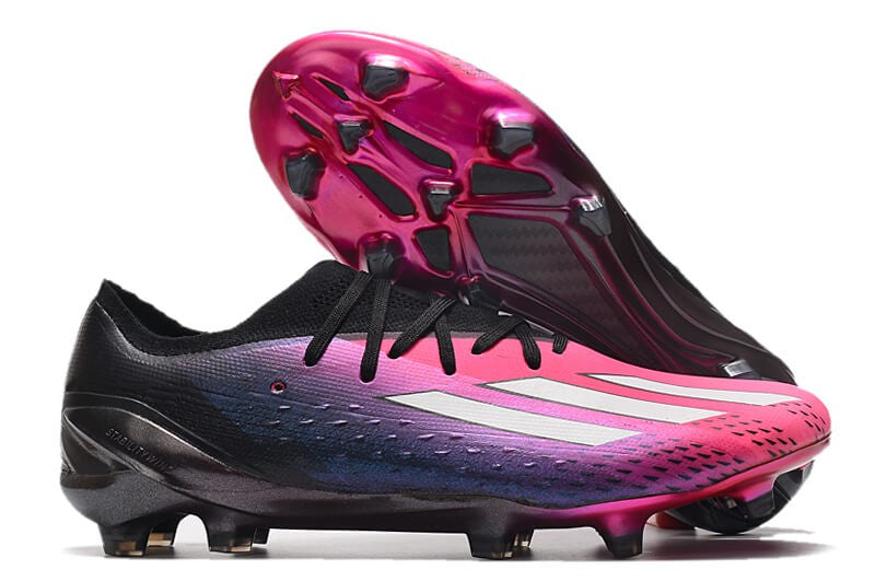 Chuteira Campo Adidas X SpeedPortal.1 FG - Rosa/Preto