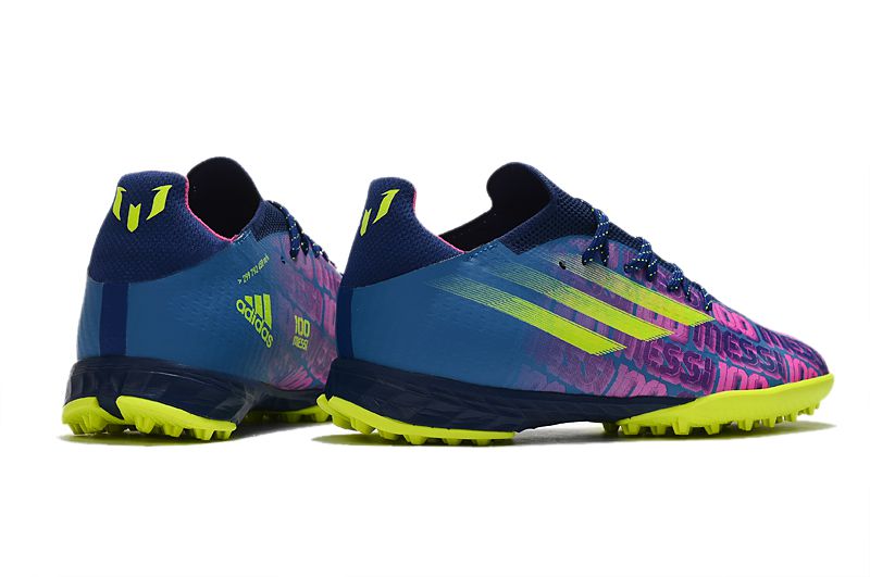 Chuteira Adidas X SpeedFlow .1 TF Society - Roxo/Amarelo/Rosa