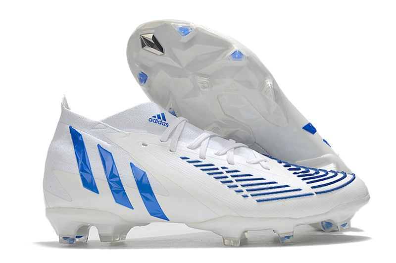 Chuteira Adidas Predator Edge.1 FG -Branco e Azul