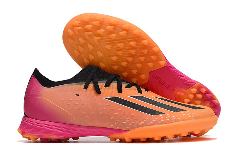 Chuteira Society Adidas X SpeedPortal.1 TF - Laranja/Rosa