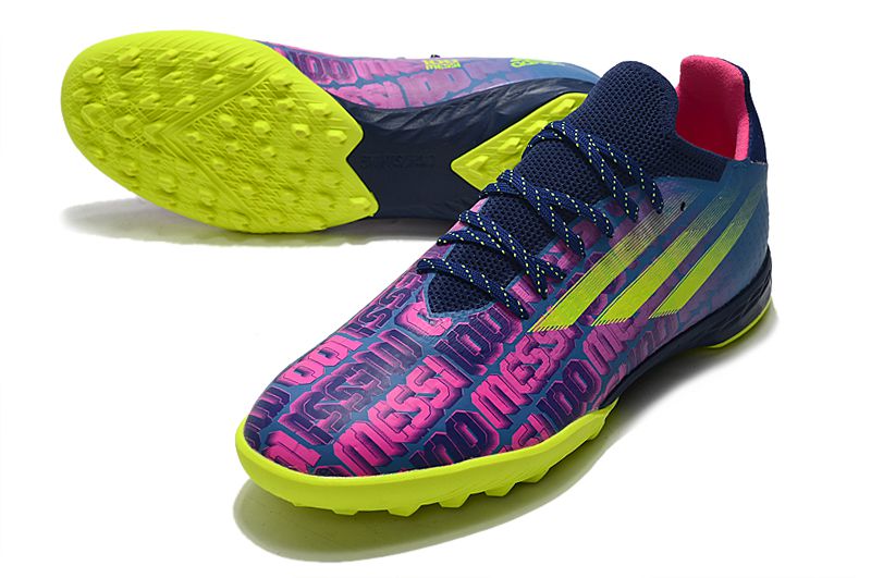 Chuteira Adidas X SpeedFlow .1 TF Society - Roxo/Amarelo/Rosa