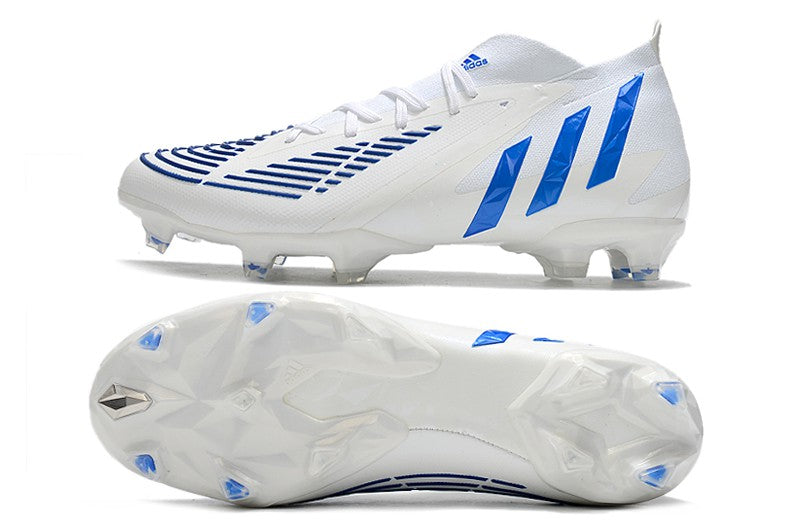 Chuteira Adidas Predator Edge.1 FG -Branco e Azul