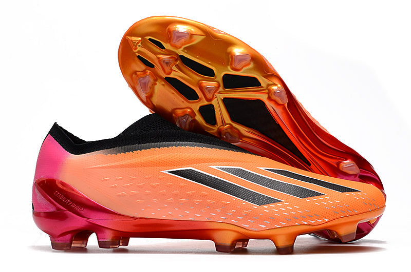 Chuteira Adidas Campo X SpeedPortal+ FG - Laranja/Preto/Rosa