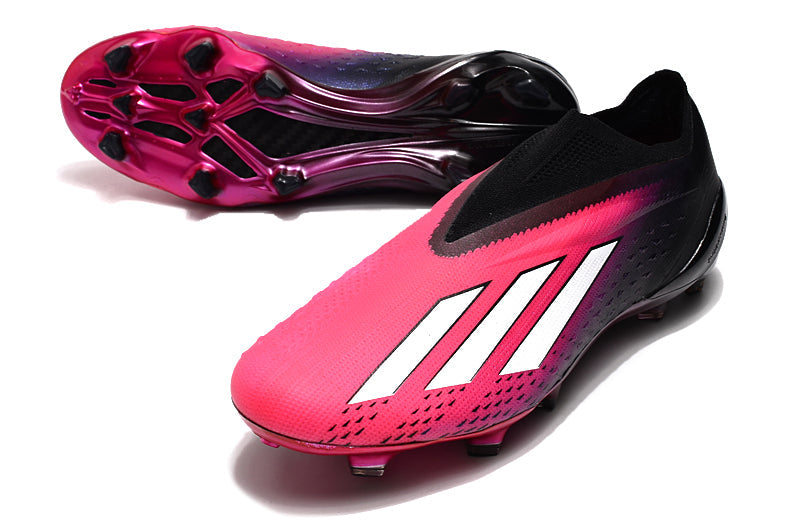 Chuteira Adidas Campo X SpeedPortal+ FG - Rosa/Preto