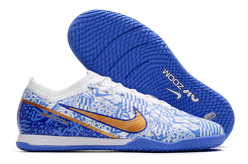 Chuteira Nike Futsal Air Zoom Mercurial Vapor 15 Elite IC - Azul/Branco