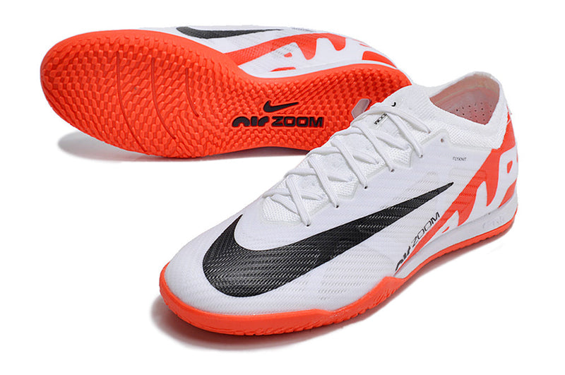 Chuteira Nike Futsal Air Zoom Mercurial Vapor 15 Elite IC - Branco/Vermelho