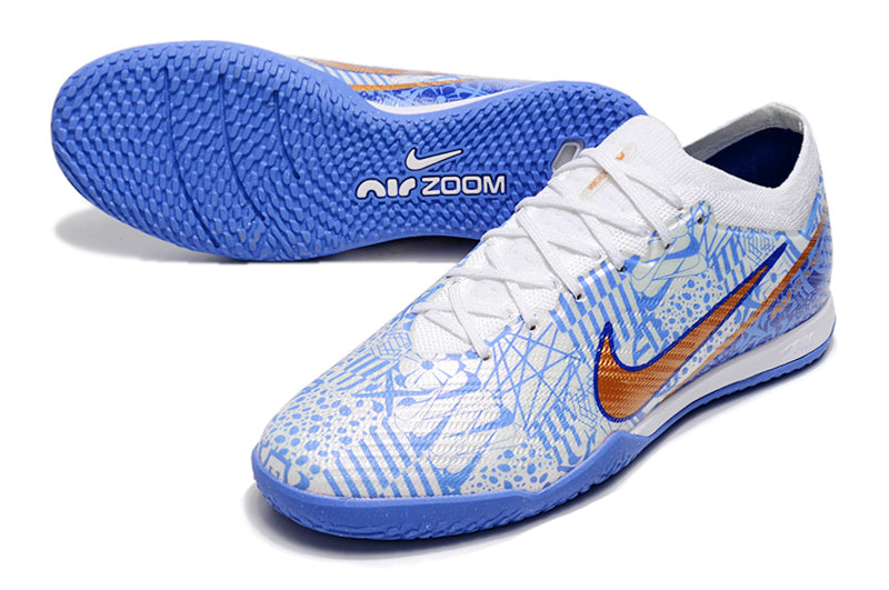 Chuteira Nike Futsal Air Zoom Mercurial Vapor 15 Elite IC - Azul/Branco