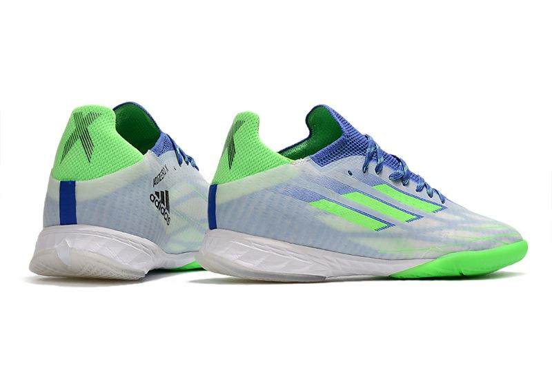 Chuteira Adidas X SpeedFlow .1 IC Futsal - Cinza/Verde/Azul