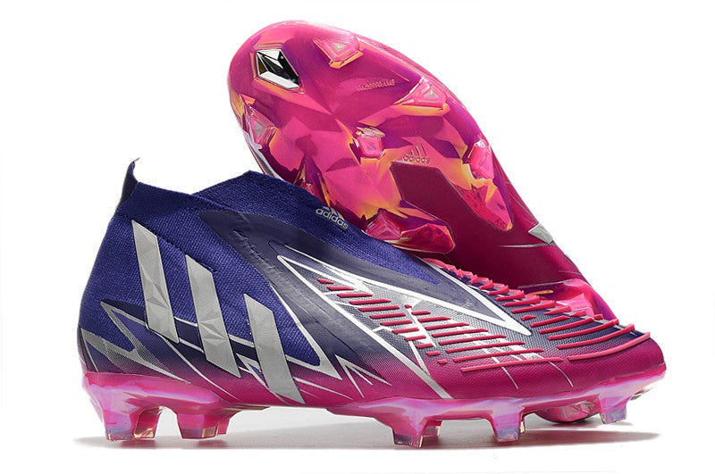 Chuteira Adidas Predator Edge+ FG - Roxo e Rosa