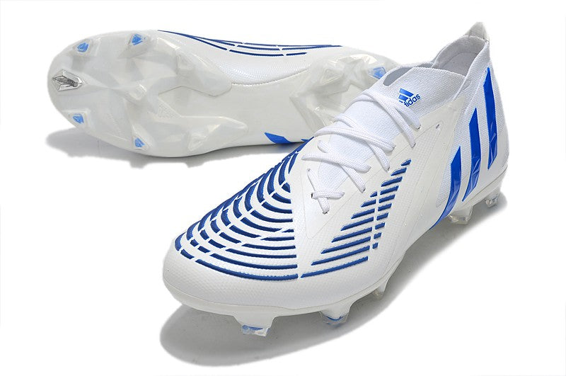 Chuteira Adidas Predator Edge.1 FG -Branco e Azul