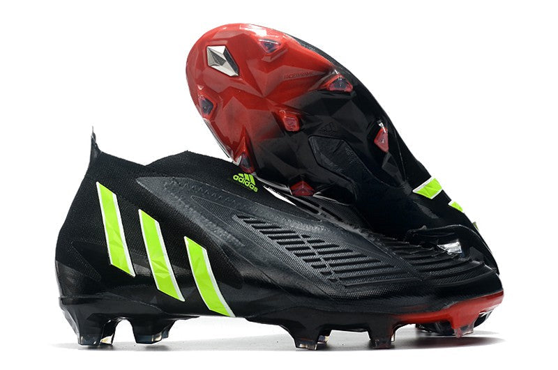 Chuteira Adidas Predator Edge+ FG - Preto e Vermelho