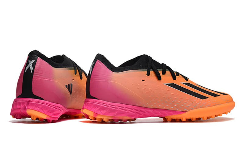 Chuteira Society Adidas X SpeedPortal.1 TF - Laranja/Rosa