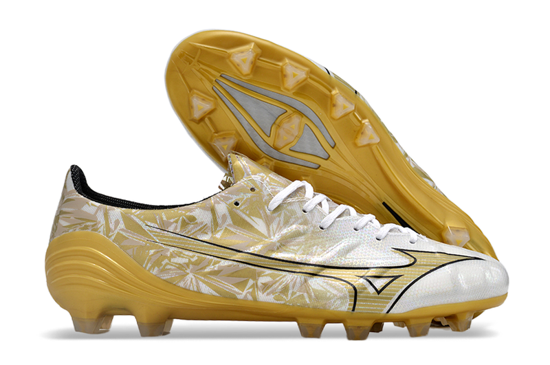 Chuteira Mizuno Alpha FG Amarelo Dourado